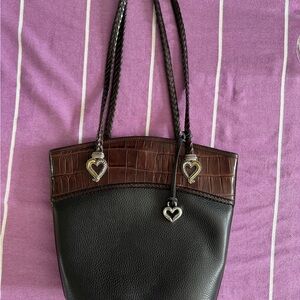 Elegant Brighton Black and Brown Women's shoulder Bag